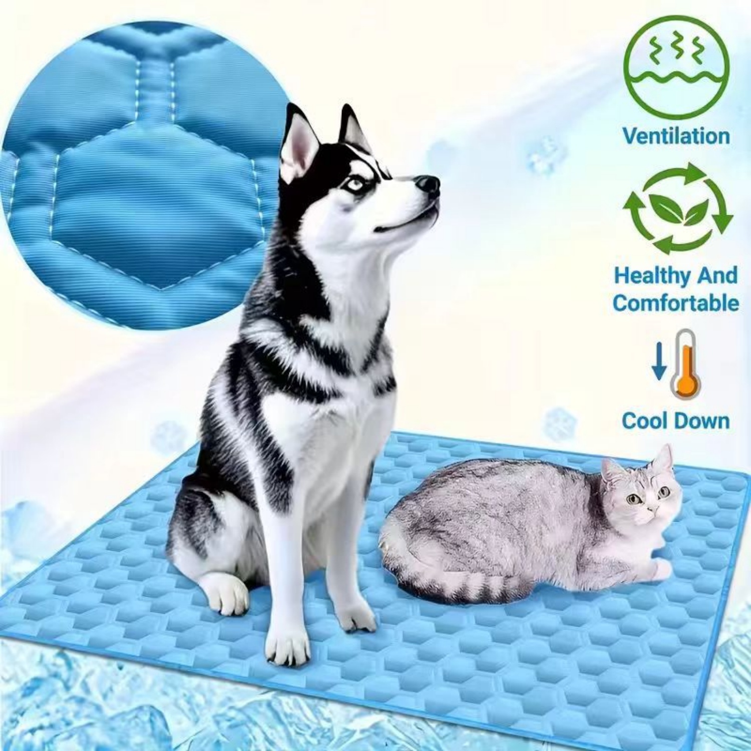 Dog Cooling Mat - Летний охлаждающий коврик для домашних животных: