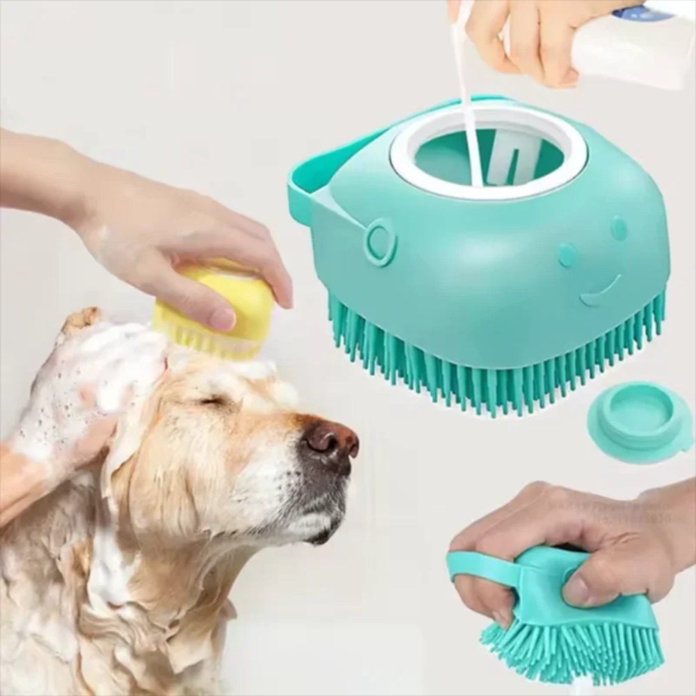 Pet Supplies App - Силиконовая массажная щетка для ванной, многофункциональный