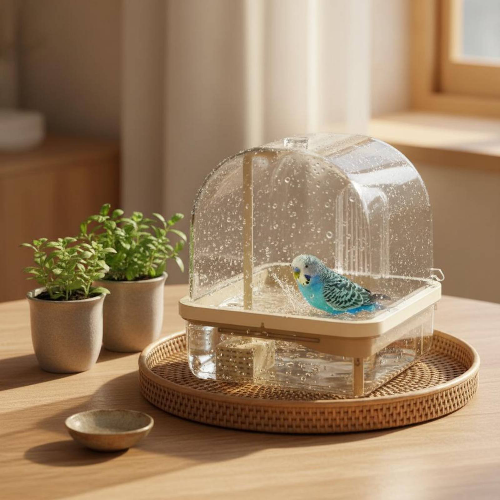 Pet Supplies Usa - Подвесная прозрачная панорамная купель для птиц,