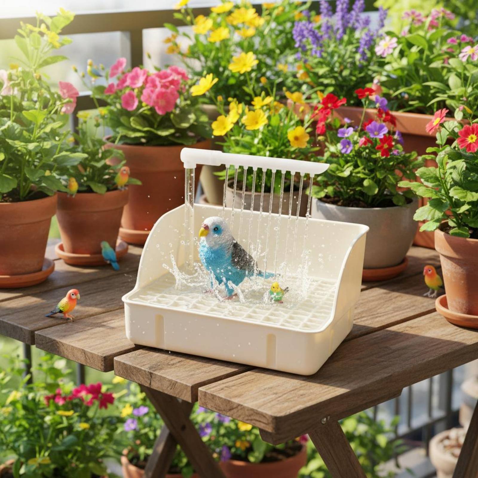 Pet Supplies Usa - Автоматический душ для птиц: легкочистящаяся электрическая